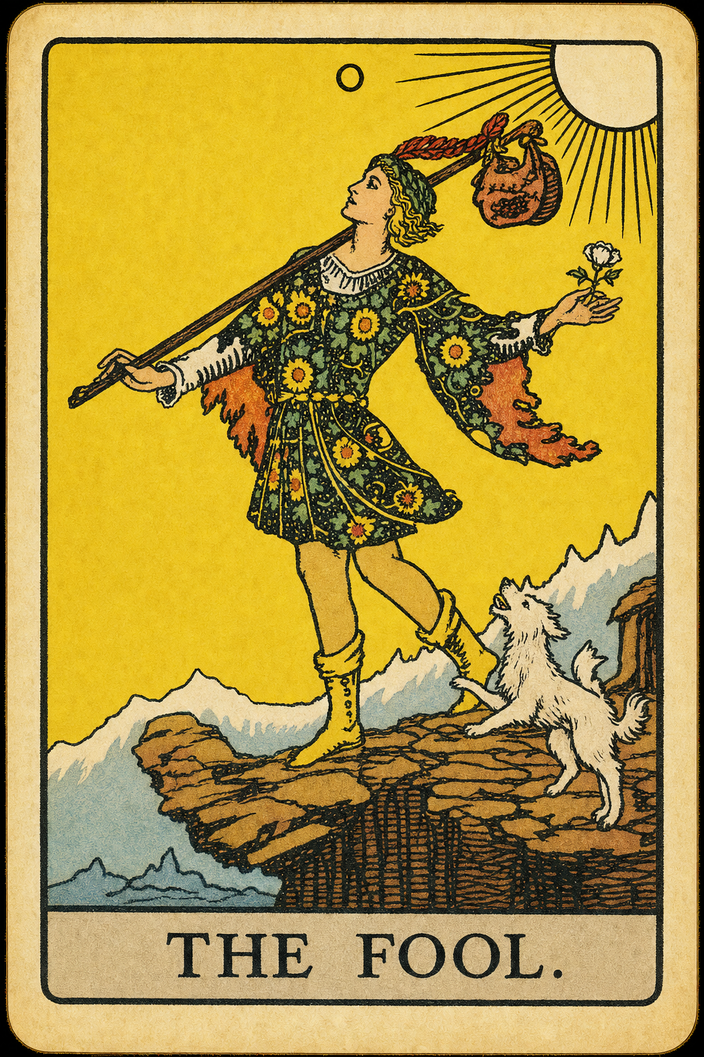 The Fool from Rider-Waite Tarot